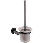 PaulGurkes Brosse de WC Ensemble de Salle de Bain Noir Mat Série Nox