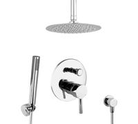 PaulGurkes Douche à Montage Plafonnier Douche Pluie 20cm Système de Douche Encastré