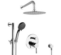 PaulGurkes Ensemble de Douche Complet Douche à Plafond Barre de Douche 20cm