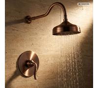 PaulGurkes Ensemble de Douche Encastré Cuivre Antique Système de Douche Rétro