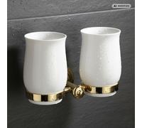PaulGurkes Gobelet de Bain en Or Céramique Double Support Antique Rétro