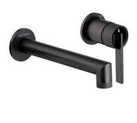 PaulGurkes Robinet de lavabo encastré 2 trous finition noir mat série NOX