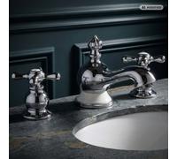 PaulGurkes Robinet de lavabo Nostalgie à 3 trous Style rustique rétro