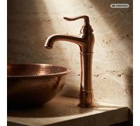 PaulGurkes Robinet Nostalgie en Cuivre Bronze pour Lavabo Sur Plateau