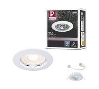 Paulmann 17943 Premium Encastrés, fixe, max. 50W, 12V, GU5,3 51mm, Blanc/Alu zinc