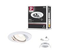 Paulmann 17953 Premium Encastrés, orientable, max. 50W, 12V, GU5,3 51mm, Blanc/Alu zinc