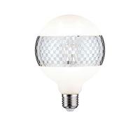 Paulmann 28742 La lampe LED G125 Globe 4,5 watts gradable Ampoule Anneau argenté Lumière efficace Verre lumière dorée 2600 K E27