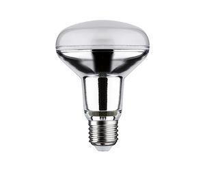 Paulmann 29053 Standard 230V Réflecteur LED R80 230V 6,5W 500lm 80mm Argent Verre 2700K - Blanc chaud E27