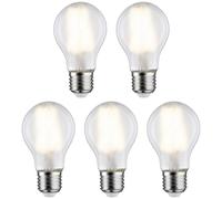 Paulmann 29090 LED CEE E (A - G) E27 forme de poire 7 W blanc chaud (Ø x H) 60 mm x 106 mm 5 pc(s)