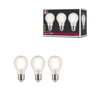 Paulmann 29092 Filament 230V LED poirette E27 pack de 3 3x9W 3x1055lm 60 mm Dépoli Verre 2700K - Blanc chaud