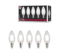 Paulmann 29095 Filament 230V LED Bougie E14 Pack de 5 5x4,8W 5x470lm 35 mm dépoli Verre 2700K - Blanc chaud