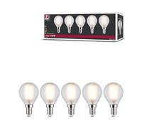 Paulmann 29097 Filament 230V LED sphérique E14 Pack de 5 5x4,8W 5x470lm 45 mm dépoli Verre 2700K - Blanc chaud