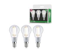 Paulmann 29134 Eco-Line Filament 230V LED sphérique E14 pack de 3 100 mm 3x525lm 3x2,5W 3000K Clair ampoule