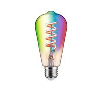 Paulmann 29158 Filament 230V Smart Home Zigbee LED cylindrique ST64 E27 470lm 6,3W RGBW gradable Doré ampoule