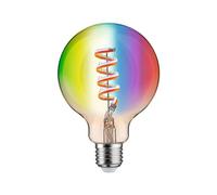 Paulmann 29160 Filament 230V Smart Home Zigbee LED Globe G95 E27 470lm 6,3W RGBW gradable Doré ampoule