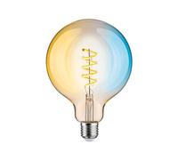 Paulmann 29161 Filament 230V Smart Home Zigbee LED Globe G125 E27 600lm 7,5W Tunable White gradable Doré ampoule