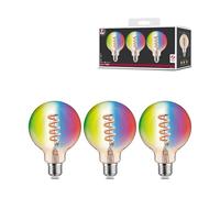 Paulmann 29165 Filament 230V Smart Home Zigbee LED Globe G95 E27 3x470lm 3x6,3W RGBW+ gradable Doré ampoule