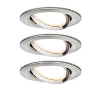 Paulmann 93483 Nova Spot encastrable jeu de 3 LED LED 6 W fer (brossé)