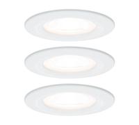 Paulmann 3 Spots Nova Rond, Ip44, Dimmable, Blanc
