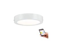 Paulmann 50009 SmartHome BLE Panneau LED, 220 mm, 14W, 230V, Blanc Dépoli, Plastique