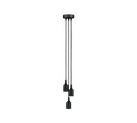 Paulmann 50382 luminaire en suspension Neordic Ketil max. 3x20 watts suspension Noir éclairage de plafond Silicone, luminaire suspendu Métal E27