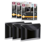 Paulmann 5218 kit luminaires d'allée solaires LED Elliot set de 3 IP44 3000K 3x5lm anthracite