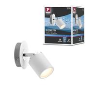 Paulmann 66717 Spots Tube, IP44, max. 1x10W, GU10, Blanc/Chrome, 230V, Métal