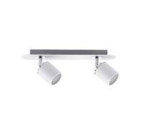 Paulmann 66718 Spots Tube, IP44, max. 2x10W, GU10, Blanc/Chrome, 230V, Métal