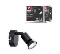Spot Carolina Max.1x10w Gu10 Métal Noir Dépoli 230v