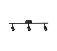 Paulmann Plafonnier spot Carolina – métal noir mat – 3xGU10 max. 3x10W 230V gradable