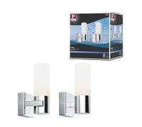 Paulmann Applique murale Gemini 70354 – 2x20 W E14 – Chrome satiné IP44