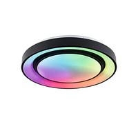 Paulmann Plafonnier LED 70545 Rainbow 19,25 W dimmable RGBW noir/blanc
