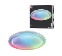 Paulmann 70547 LED Ceiling light Rainbow mit Regenbogeneffekt incl. 1x38,5 W Dimmable dynamicRGBW Farbsteuerung Chrom, white Kunststoff, Metall 3000 K