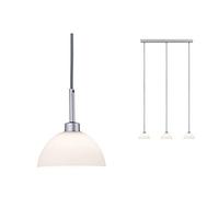 Paulmann 70925 luminaire en suspension Parana max. 3x40 watts lampe suspendue Blanc, Chrome mat éclairage de plafond Verre, Métal GU10
