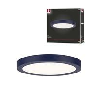 Paulmann 70986 Panneau LED Abia 300 mm Blanc chaud rond incl. 1x22 watts éclairage de plafond bleu nuit mat plafonnier plastique 2700 K