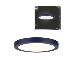 Paulmann 70986 Panneau LED Abia 300 mm Blanc chaud rond incl. 1x22 watts éclairage de plafond bleu nuit mat plafonnier plastique 2700 K