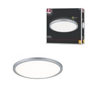 Paulmann Plafonnier LED Atria Shine 70991 – 16 W, blanc chaud, chrome mat, Ø293 mm