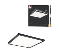 Paulmann 71001 Atria Shine LED carré 293 x 293 mm avec 1 panneau de plafond en plastique blanc chaud et noir de 16 W 3000 K, 293x293mm