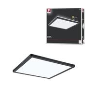 Paulmann 71015 Panneau LED Atria Shine 293 x 293 mm, carré, avec 1 x 16 W, blanc lumière du jour, noir, panneau lumineux en matière plastique, panneau de plafond, 4000 K