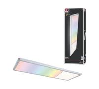 Paulmann 71020 Atria Shine LED rectangulaire 580 x 200 mm avec 1 panneau de plafond en plastique 20 W à intensité variable, Mat chromé, ▭ 580x200mm