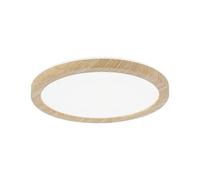 Paulmann 71032 Panneau LED Atria Shine Plafonnier avec rétro-éclairage rond IP44 11,2W 850lm 190 mm esthétique bois matière plastique 4000K Luminaire de salle de bain