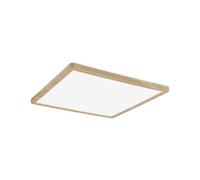 Paulmann 71035 panneau LED Atria Shine plafonnier + Backlight carré IP44 16W 1600lm 293x293mm Esthétique bois plastique 4000K Blc chaud luminaire bain