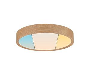 Paulmann 71085 Plafonnier LED Selection Bathroom Tega IP44 White Switch 1200lm 230V 22,5W Esthétique bois luminaire salle de bain lampe salle de bain