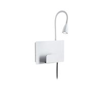 Paulmann 71100 Applique LED Halina USB C 2700K 200lm 230V 2,4W Blanc dépoli Lampe de lecture murale
