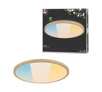 Paulmann 71260 Panneau LED Atria Shine IP44 rond 398mm 20,8W 2800lm White switch esthétique bois chêne