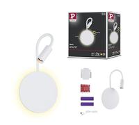 Paulmann 71289 Applique murale à LED rechargeable Miora 2700K 78lm / 82lm 3,7V 0,6W / 0,7W dimmable Blanc