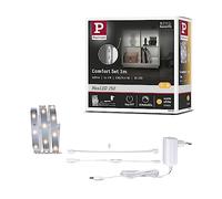 Paulmann 78895 LED Strips MaxLED 250 Regal Comfort kit de base 1m 300lm/m 30LEDs/m incl. 1x4W gradable bande lumineuse Argent plastique 2700K