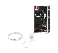 Paulmann 78900 Ruban LED à piles avec détecteur de mouvement et capteur crépusculaire 1 m 1,4 W 140 lm/m 3000 K blanc matière plastique