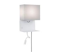 Applique Merani LED E27 40W blanc/gris USB Paulmann