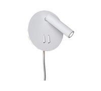 Paulmann 78918 Applique LED Tabari ronde avec lampe de lecture murale 1x3,2 / 1x1,2 watts Blanc, chrome Liseuse Métal Lampe murale 3000 K
